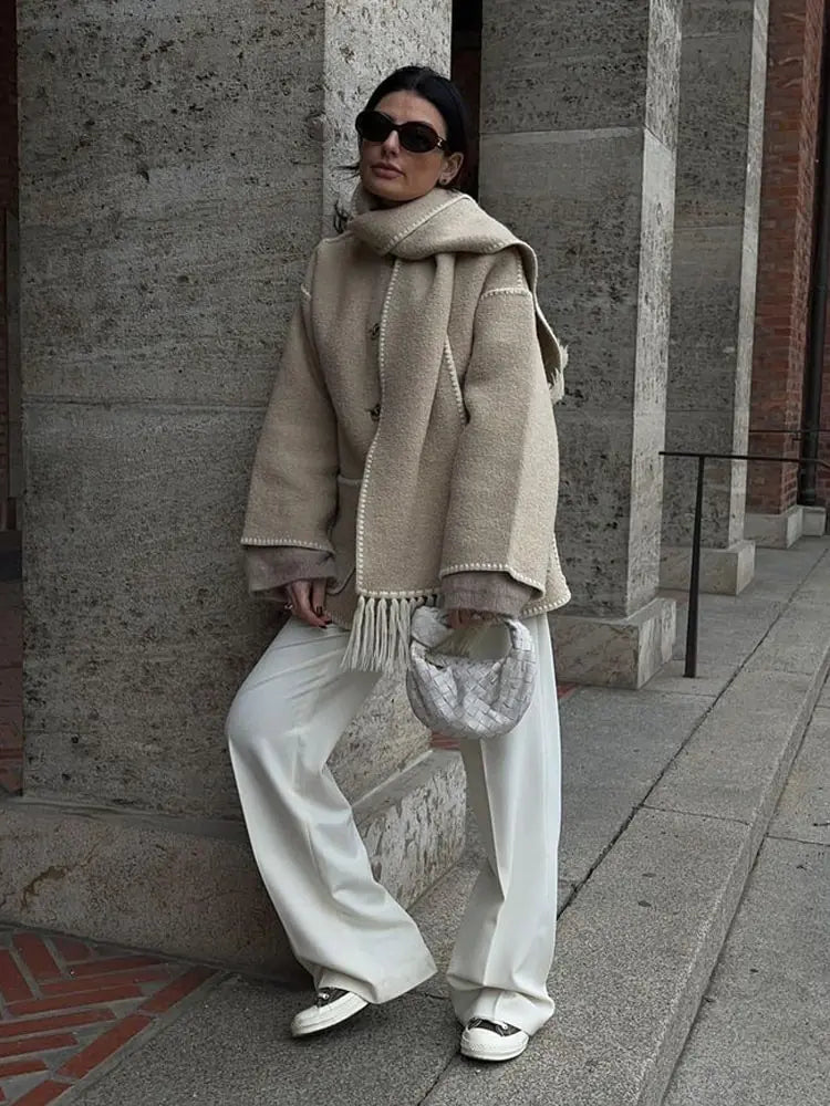 Verdant Étoile Scarf Jacket