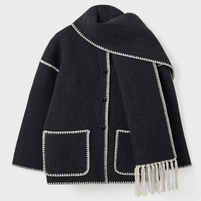 Verdant Étoile Scarf Jacket