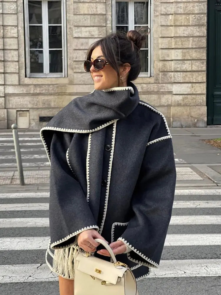 Verdant Étoile Scarf Jacket